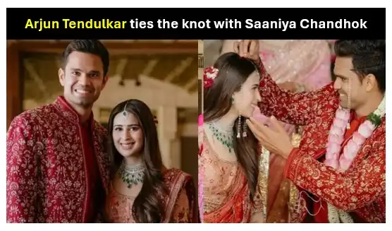 Arjun Tendulkar ties the knot with Saaniya Chandhok in a star-studded Mumbai ceremony Arjun Tendulkar ties the knot with Saaniya Chandhok