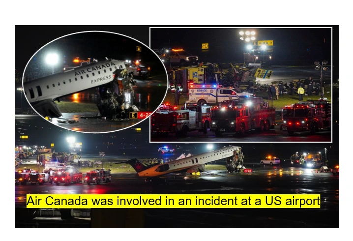 Air Canada Plane Crashes into a Fire Truck at a US Airport Air Canada Plane Crash