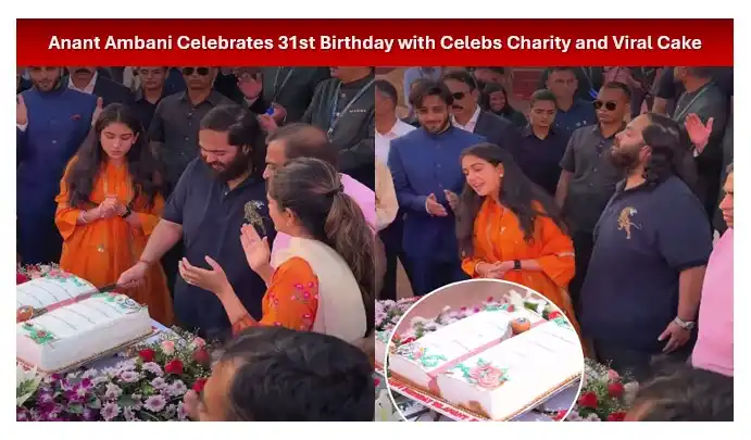 Anant Ambani’s 31st Birthday Bash: Celebs Charity Work and a Viral Book-Shaped Cake Anant Ambani’s 31st Birthday Bash