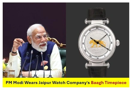 PM Modi Wears Jaipur Watch Company’s Baagh Timepiece Glorifying Indigenous Businesses and Designs PM Modi Wears Jaipur Watch Company's Baagh Timepiece