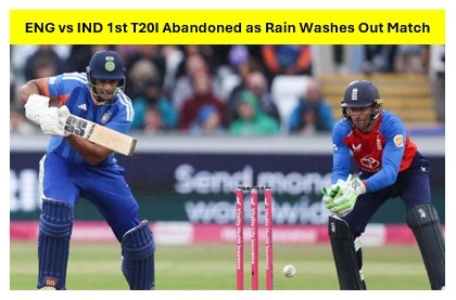 ENG vs IND 1st T20I Abandoned as Rain Washes Out Match After India Posts 189/7 ENG vs IND 1st T20I Abandoned as Rain Washes Out Match